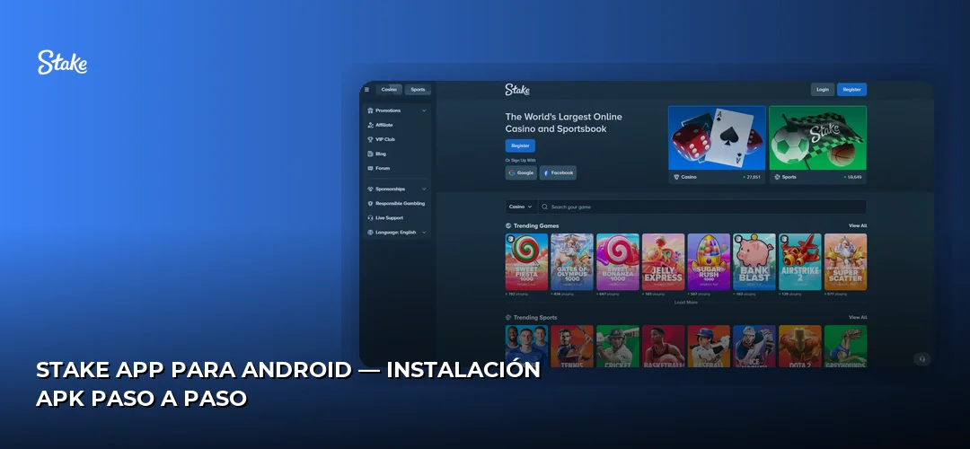 Stake app para Android — instalación APK paso a paso