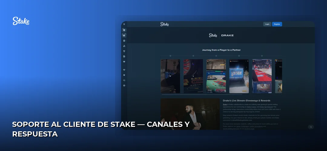 Soporte al cliente de Stake — canales y respuesta