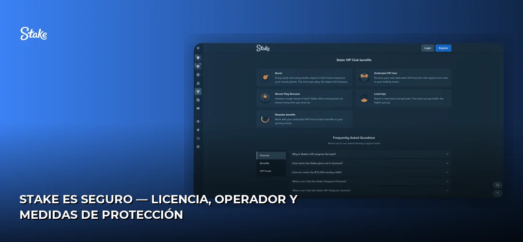 Stake es seguro — licencia, operador y medidas de protección