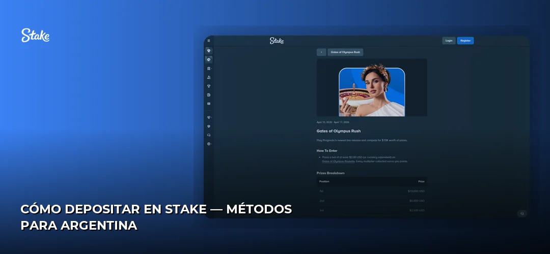 Cómo depositar en Stake — métodos para Argentina
