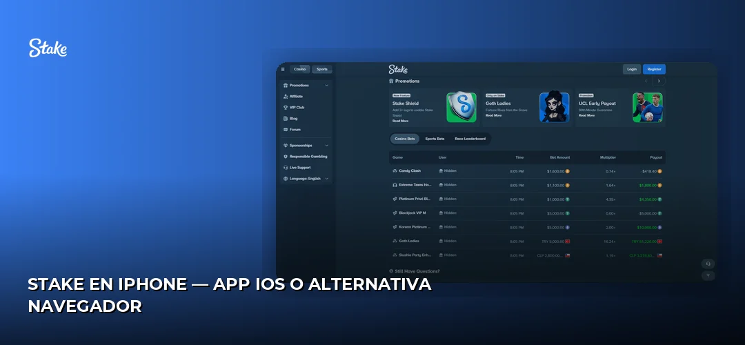 Stake en iPhone — app iOS o alternativa navegador