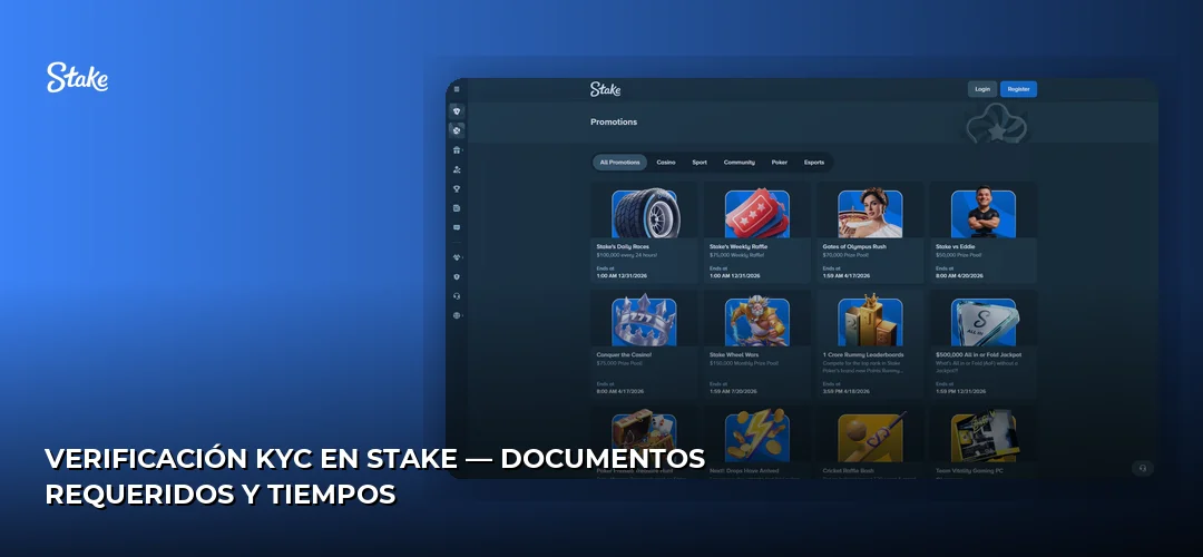 Verificación KYC en Stake — documentos requeridos y tiempos