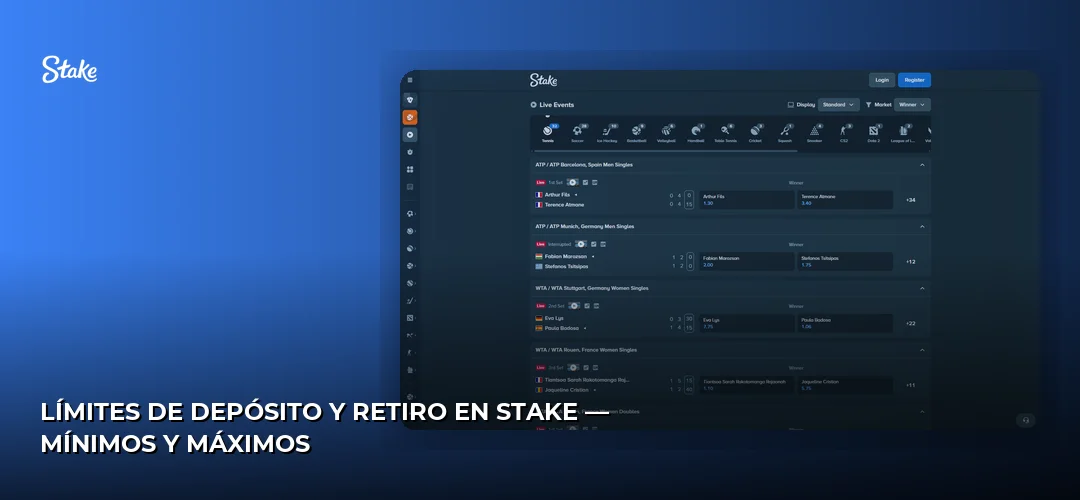 Límites de depósito y retiro en Stake — mínimos y máximos