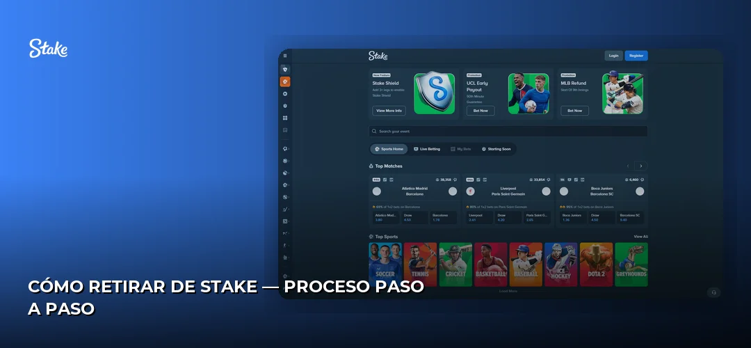 Cómo retirar de Stake — proceso paso a paso